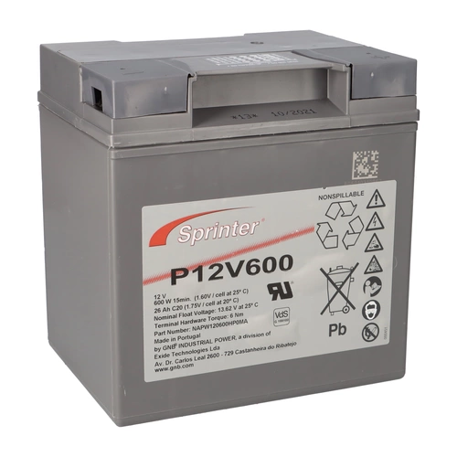 Exide Sprinter P12V600 12V 24Ah Blei-AGM Akku mit VdS Exide Sprinter P12V600 12V 24Ah Blei-AGM Akku mit VdS
