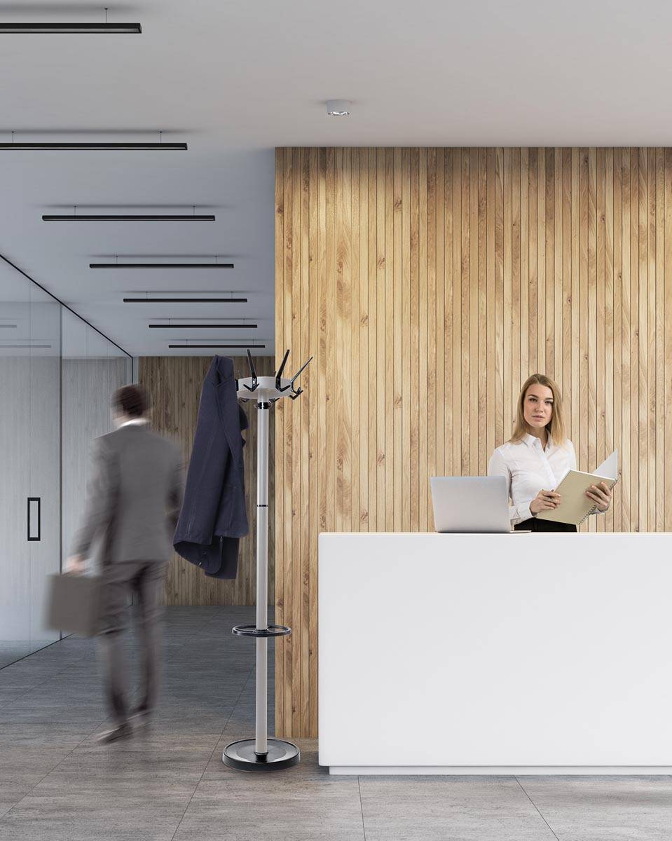 MAUL Garderobenständer MAULcaligo, Höhe: 1.750 mm, silber