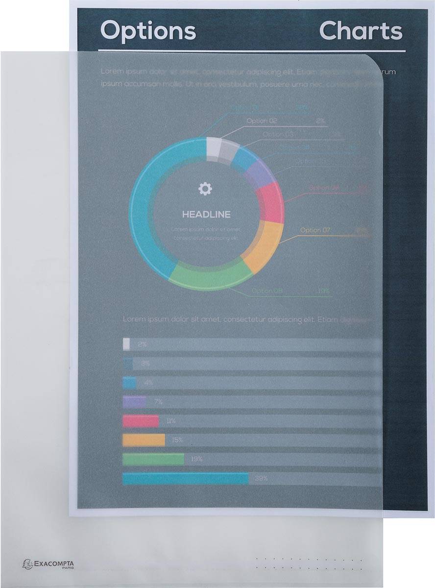 Aktensichthülle Papier A4 50850E 110g transparent 50 Stück