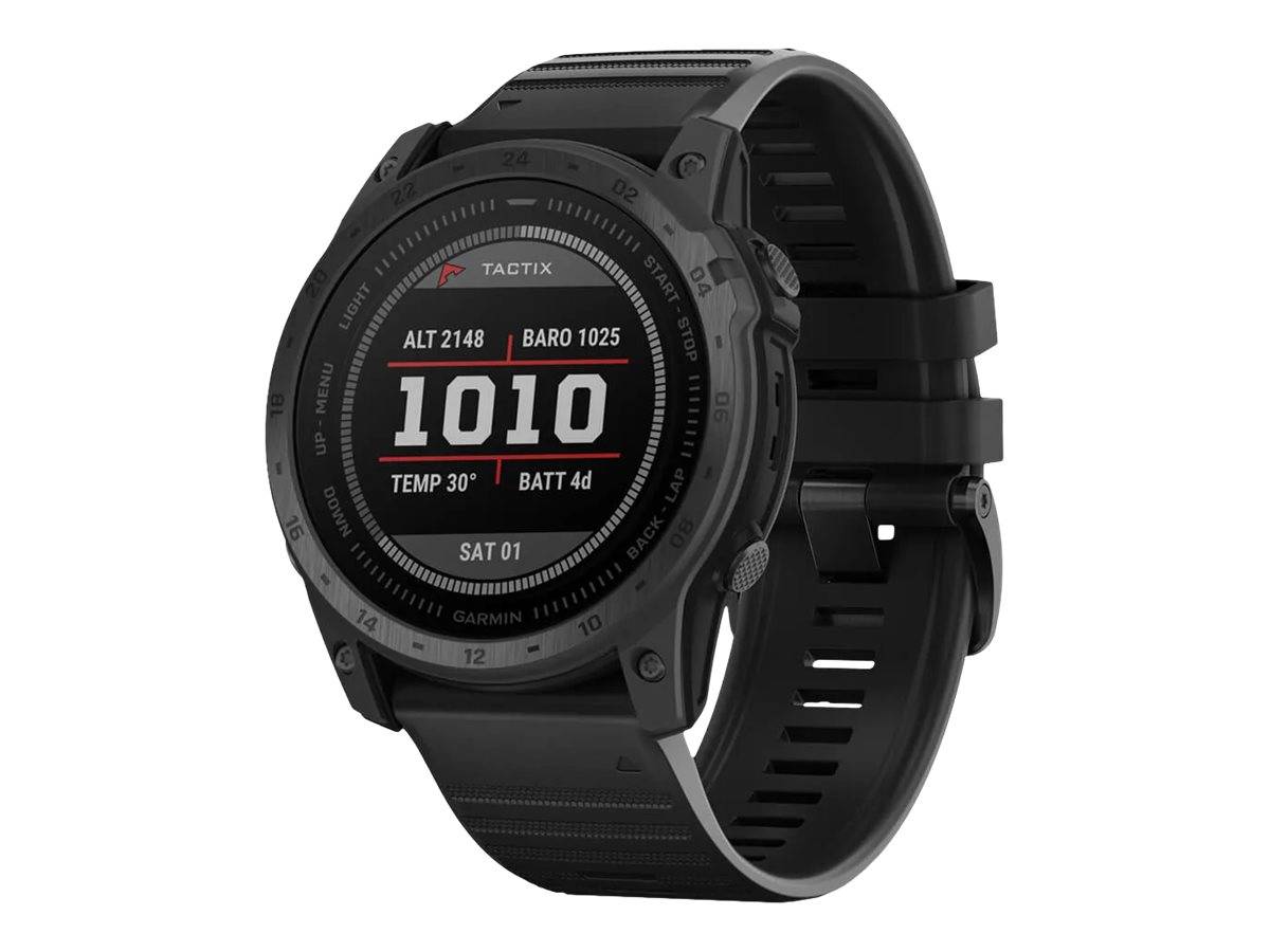 Garmin Tactix 7 - Standard Edition - 51 mm - faserverstärktes Polymer - Sportuhr mit Band - Silikon - schwarz - Handgele
