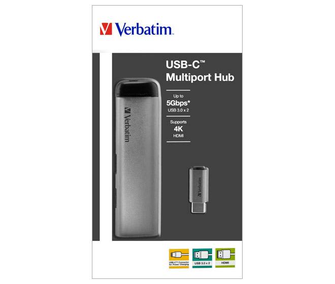 Hub, Multiport, 2x USB 3.0-A, HDMI 4K - USB-C® Multiport-Hub