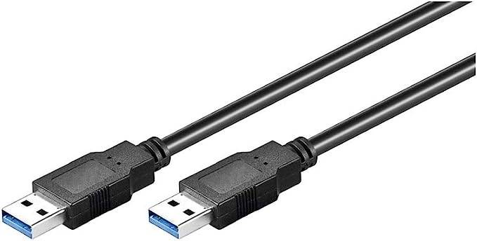 Goobay 96117 USB-A auf USB A 3.0 Ladekabel / Universal Handy Kabel / Schnellladekabel 5 Gbits Datenkabel / Schwarz / 5m