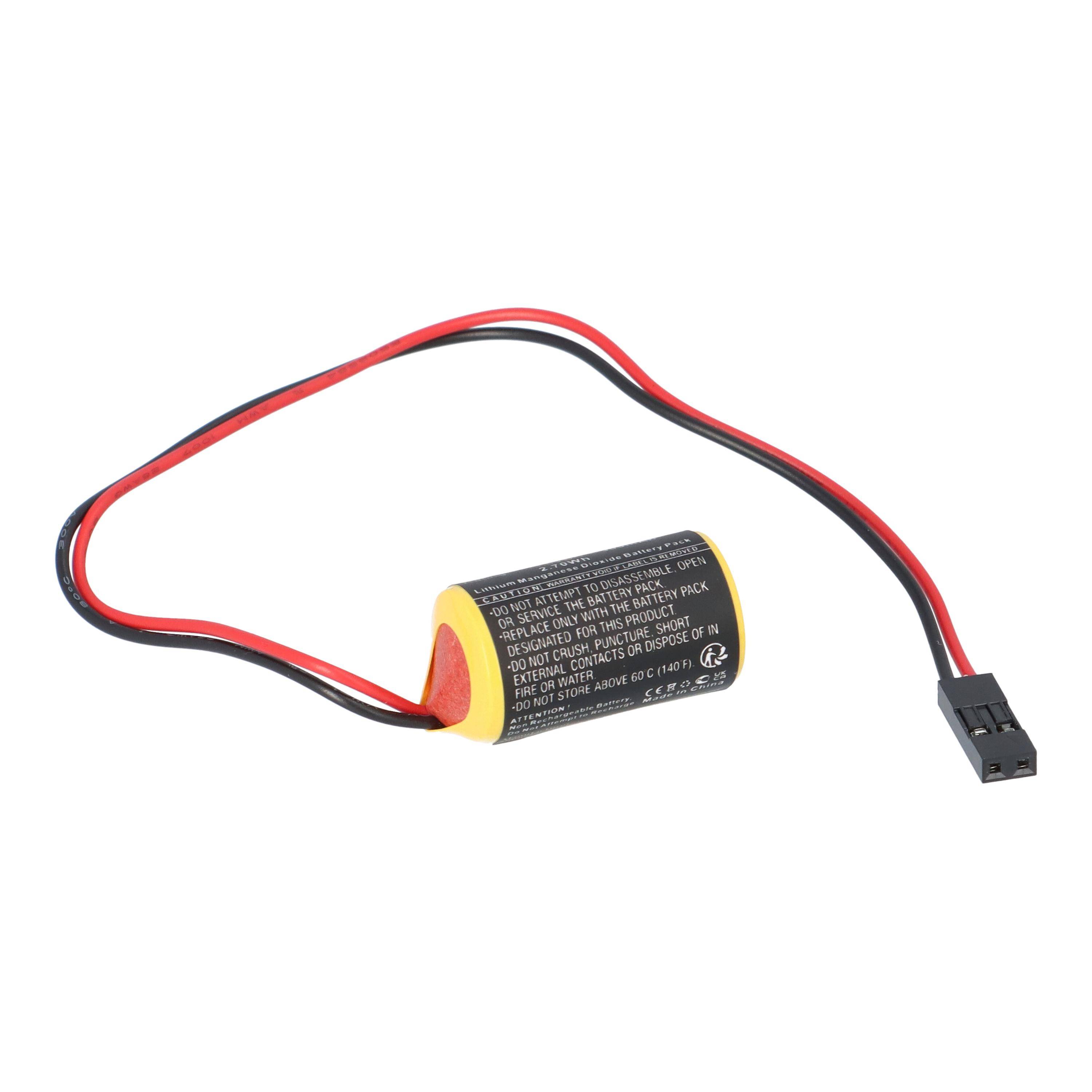 Lithium 3 V Batterie CR1/2AA 2-poliger Dupont-Stecker im 2,54-mm Raster Siemens 575332TA – 950 mAh