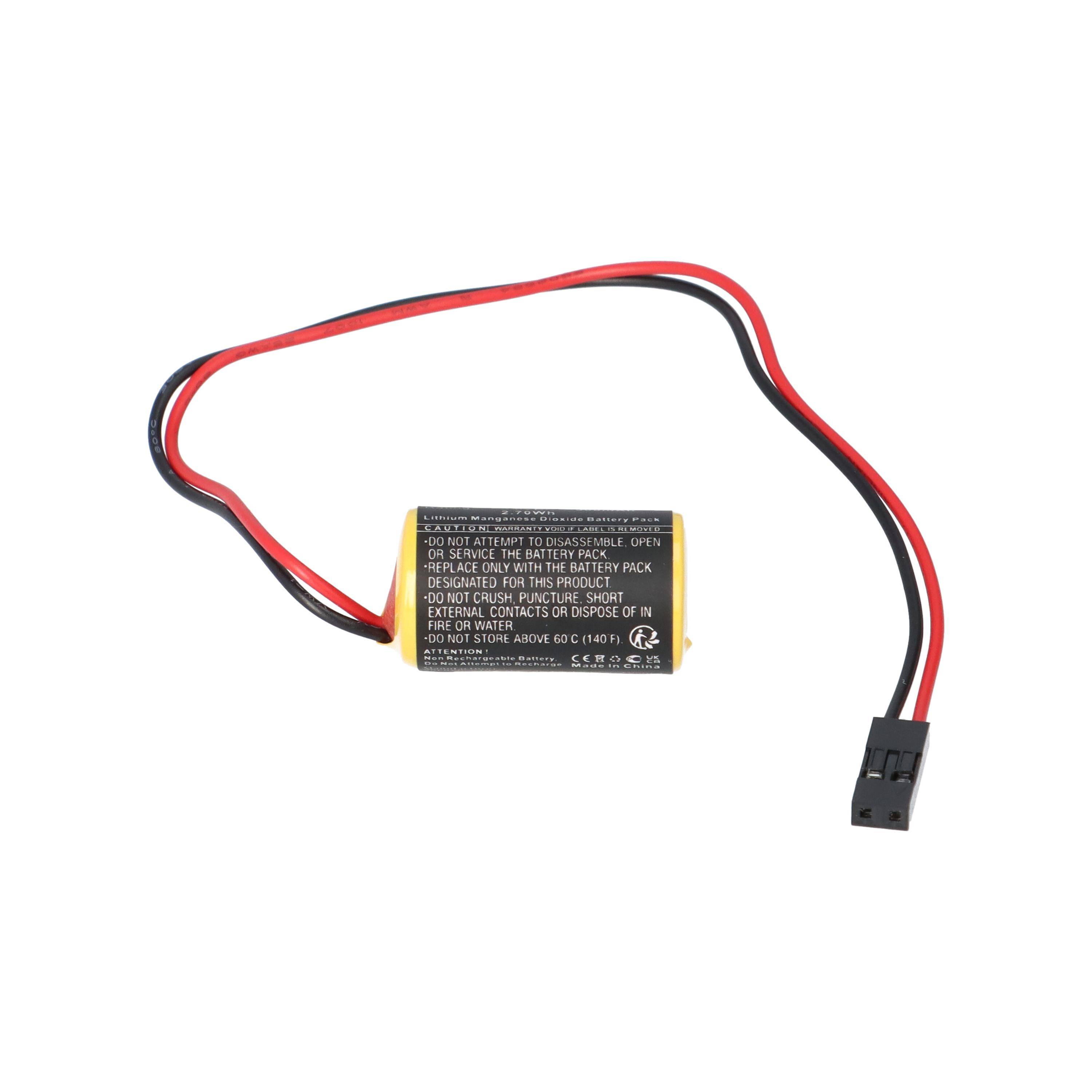 Lithium 3V Batterie CR1/2AA 2‑poliger Dupont‑Stecker im 2,54‑mm Raster Siemens 575332TA