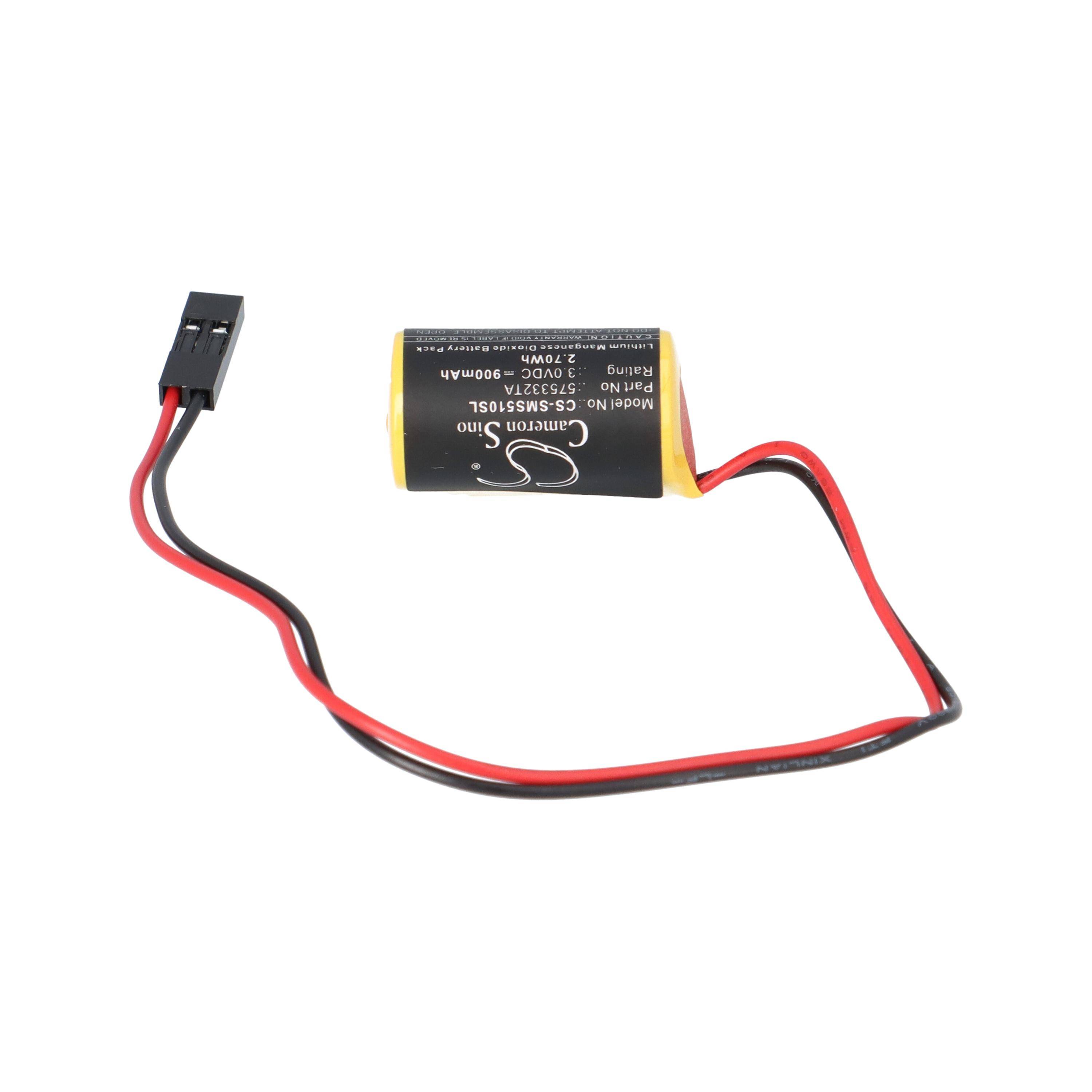 Lithium 3V Batterie CR1/2AA 2‑poliger Dupont‑Stecker im 2,54‑mm Raster Siemens 575332TA