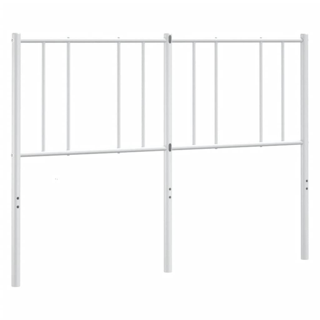 vidaXL Kopfteil Metall Weiß 160 cm