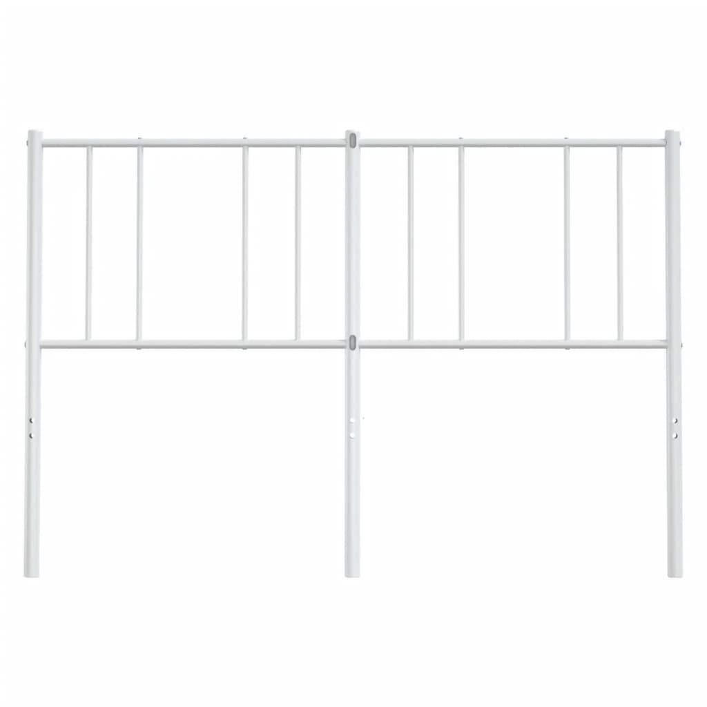 vidaXL Kopfteil Metall Weiß 160 cm