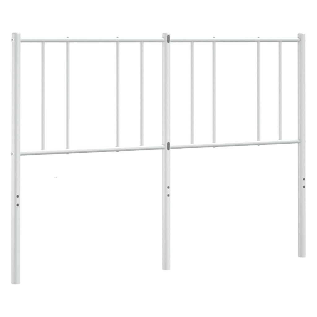 vidaXL Kopfteil Metall Weiß 120 cm