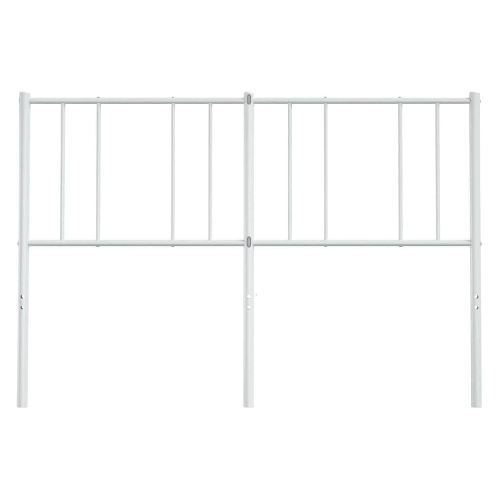 vidaXL Kopfteil Metall Weiß 120 cm