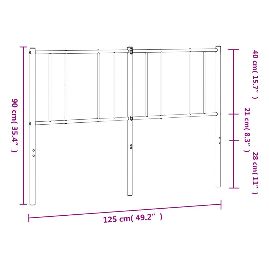 vidaXL Kopfteil Metall Weiß 120 cm