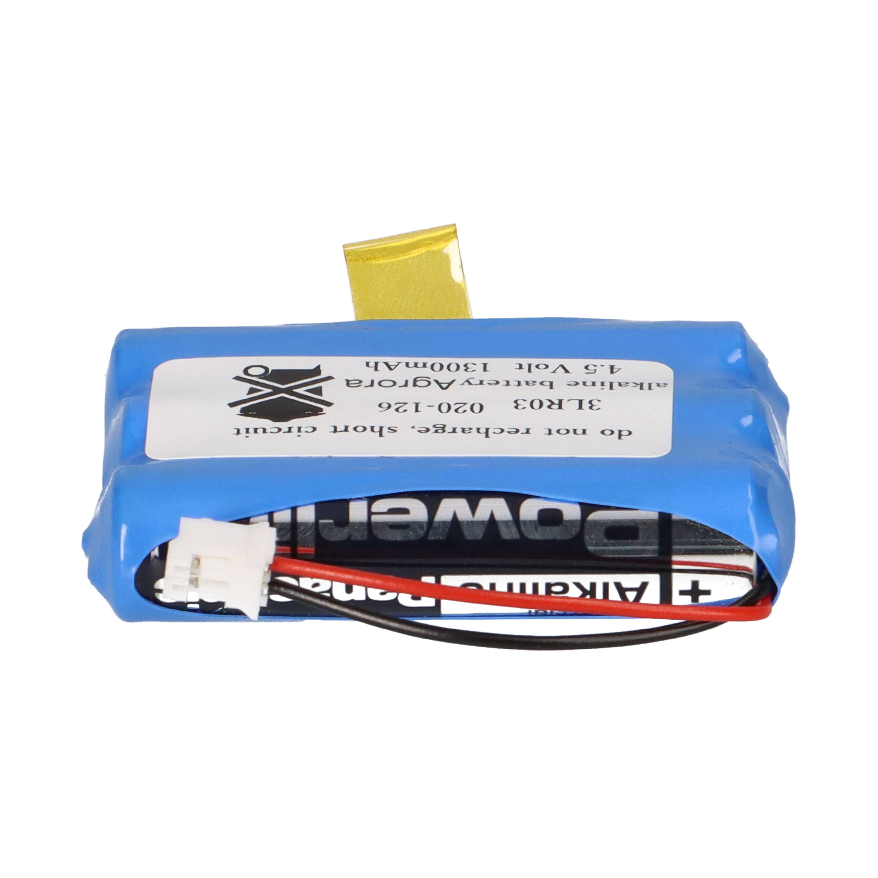 Batteriepack 4,5V F1x3 Micro AAA Kabel + Stecker kompatibel Safe-O-Tronic 38400200