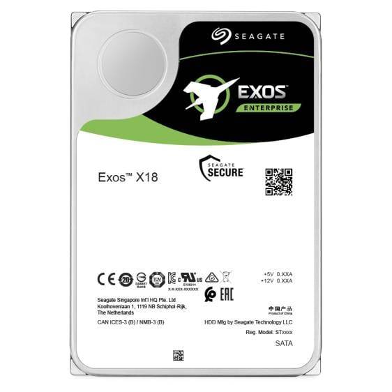 Seagate Exos X18 16 TB Interne Festplatte 8.9 cm (3.5 Zoll) SAS 12 Gb/s ST16000NM004J Bulk