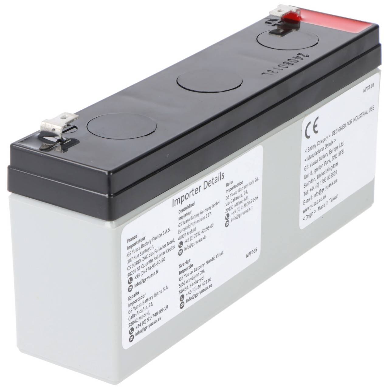 Yuasa NP3-6 Akku Blei PB 6 Volt 3Ah Faston 4,8mm