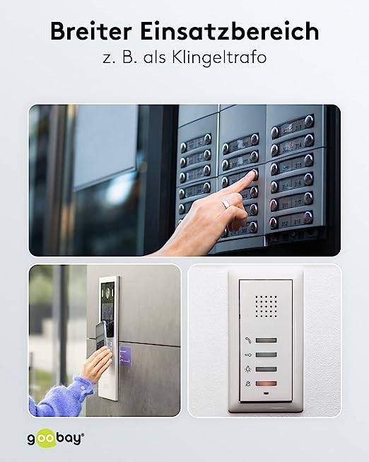 Goobay 59573 Hutschienen Netzteil 12V / 1,25A / 15W Trafo DIN Rail Hutschienennetzteil 1x Ausgang Türsprechanlage