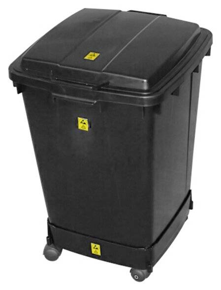 ESD Mülleimer Set, eckig, 90 Liter