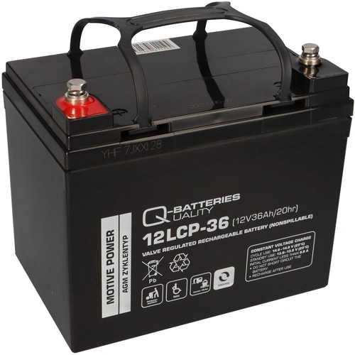 Q-Batteries 12LCP-36 / 12V - 36Ah Blei Akku Zyklentyp AGM - Deep Cycle VRLA Q-Batteries 12LCP-36 / 12V - 36Ah Blei Akku Zyklentyp AGM - Deep Cycle VRLA