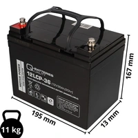 Q-Batteries 12LCP-36 / 12V - 36Ah Blei Akku Zyklentyp AGM - Deep Cycle VRLA Q-Batteries 12LCP-36 / 12V - 36Ah Blei Akku Zyklentyp AGM - Deep Cycle VRLA