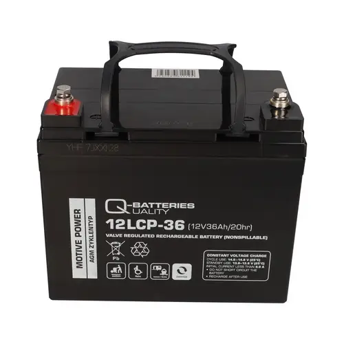 Q-Batteries 12LCP-36 / 12V - 36Ah Blei Akku Zyklentyp AGM - Deep Cycle VRLA Q-Batteries 12LCP-36 / 12V - 36Ah Blei Akku Zyklentyp AGM - Deep Cycle VRLA
