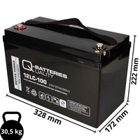 Q-Batteries 12LC-100 / 12V 107Ah Bleiakku als zyklenfeste Ausführung Q-Batteries 12LC-100 / 12V 107Ah Bleiakku als zyklenfeste Ausführung