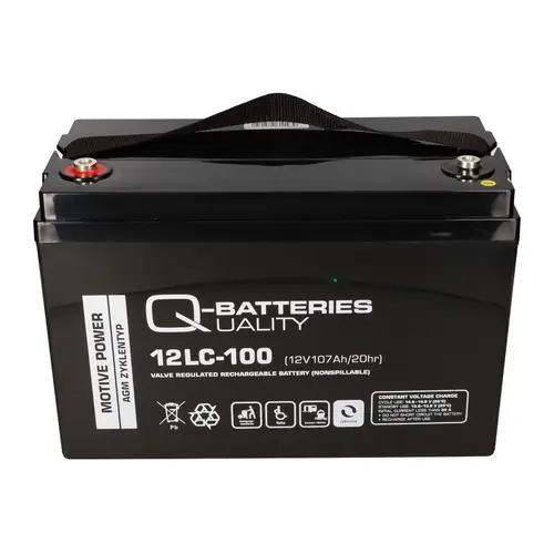 Q-Batteries 12LC-100 / 12V 107Ah Bleiakku als zyklenfeste Ausführung Q-Batteries 12LC-100 / 12V 107Ah Bleiakku als zyklenfeste Ausführung