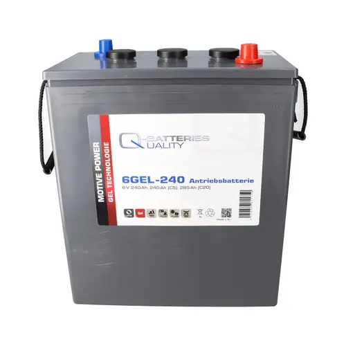 Q-Batteries 6GEL-240 Antriebsbatterie 6V 240Ah (5h) 292Ah(20h) wartungsfreier Gel-Akku VRLA Q-Batteries 6GEL-240 Antriebsbatterie 6V 240Ah (5h) 292Ah(20h) wartungsfreier Gel-Akku VRLA