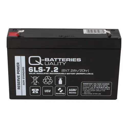 Q-Batteries 6LS-7.2 6V 7,2Ah Blei-Vlies Akku AGM VRLA Q-Batteries 6LS-7.2 6V 7,2Ah Blei-Vlies Akku AGM VRLA