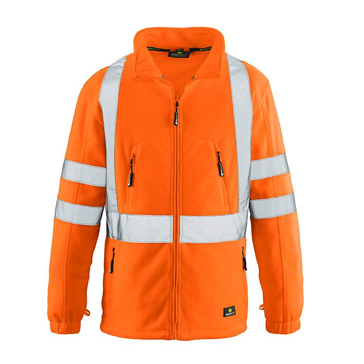Warnfleecejacke Seattle, leuchtorange,Gr.L - Artikel: 4031301045342