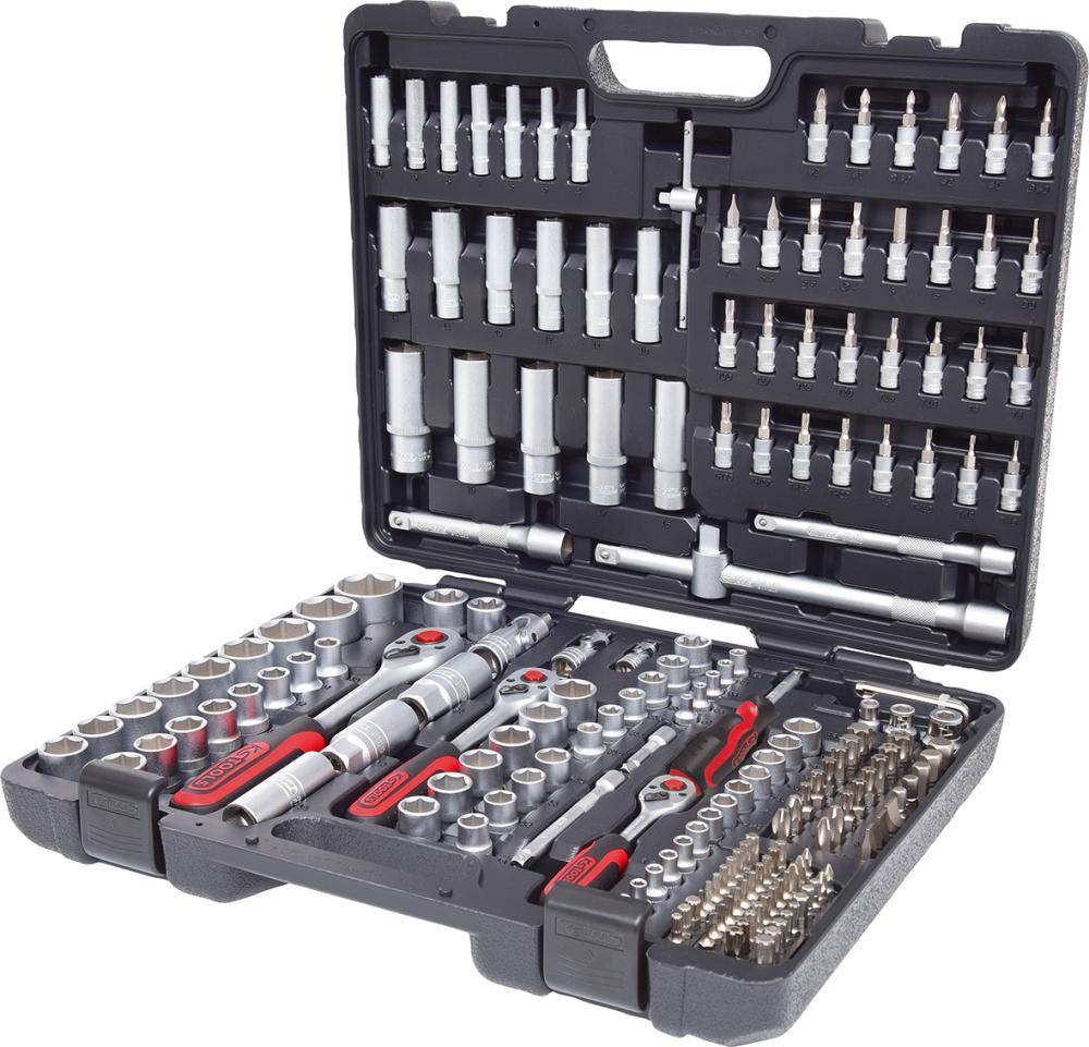 Steckschlüssel-Satz 1/4"+3/8"+1/2" 195-teilig KS Tools