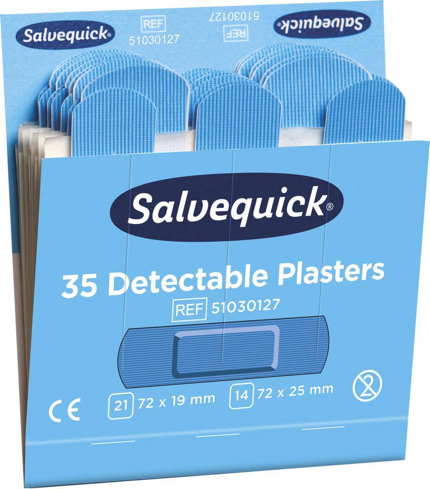 Pflasterstrips Salvequick detectable 6 Nachfüllpack je 35 St.SALVEQUICK