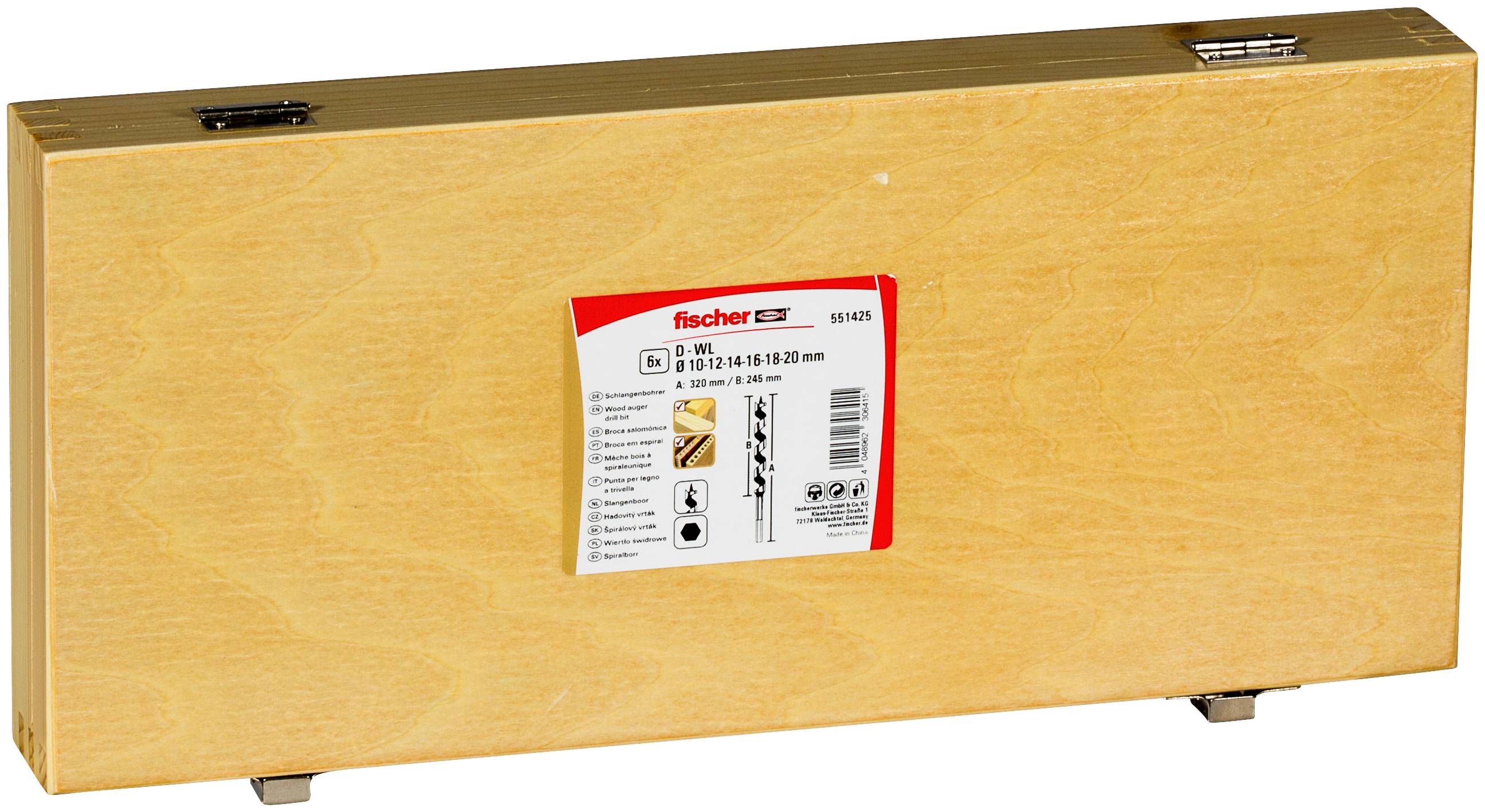 Fischer Schlangenbohrer D-WL Set 320 6tlg. - 551425