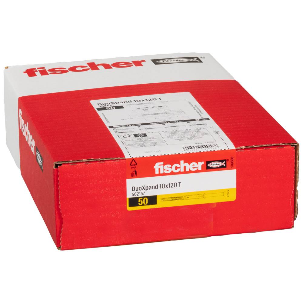 fischer 562157 - Spreizdübel - Beton - Gipsblock - Mauerwerk - Nylon - Grau -