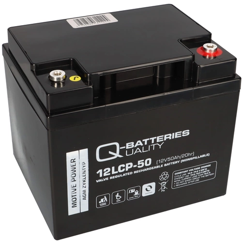 Q-Batteries 12LCP-50 / 12V - 50Ah Blei Akku Zyklentyp AGM - Deep Cycle VRLA Q-Batteries 12LCP-50 / 12V - 50Ah Blei Akku Zyklentyp AGM - Deep Cycle VRLA