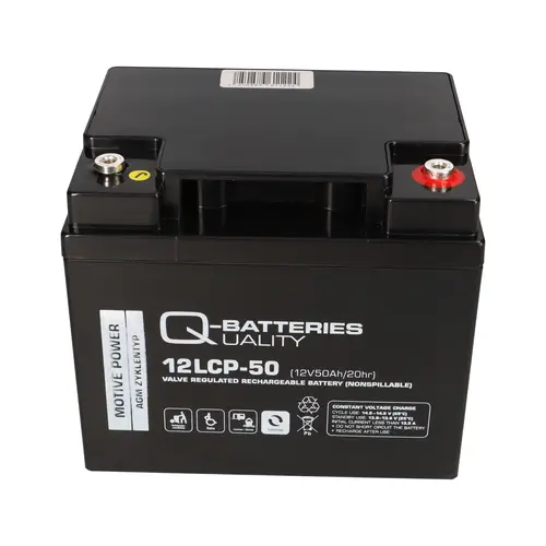 Q-Batteries 12LCP-50 / 12V - 50Ah Blei Akku Zyklentyp AGM - Deep Cycle VRLA Q-Batteries 12LCP-50 / 12V - 50Ah Blei Akku Zyklentyp AGM - Deep Cycle VRLA