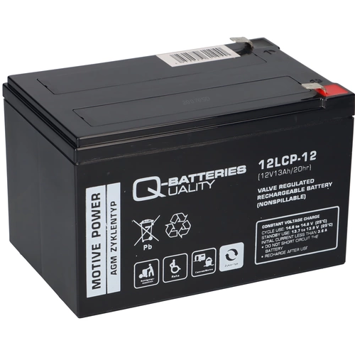 Q-Batteries 12LCP-12 12V - 13Ah Blei Akku Zyklentyp AGM - Deep Cycle VRLA Q-Batteries 12LCP-12 12V - 13Ah Blei Akku Zyklentyp AGM - Deep Cycle VRLA