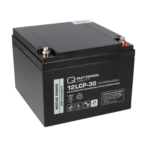 Q-Batteries 12LCP-30 / 12V - 30Ah Blei Akku Zyklentyp AGM - Deep Cycle VRLA Q-Batteries 12LCP-30 / 12V - 30Ah Blei Akku Zyklentyp AGM - Deep Cycle VRLA