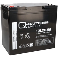 Q-Batteries 12LCP-56 / 12V - 56Ah Blei Akku Zyklentyp AGM - Deep Cycle VRLA Q-Batteries 12LCP-56 / 12V - 56Ah Blei Akku Zyklentyp AGM - Deep Cycle VRLA