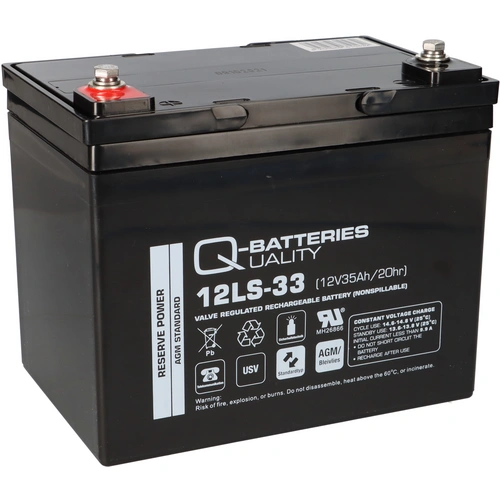 Q-Batteries 12LS-33 / 12V - 35Ah Blei Akku Standard-Typ AGM - 10 Jahres-Typ Q-Batteries 12LS-33 / 12V - 35Ah Blei Akku Standard-Typ AGM - 10 Jahres-Typ