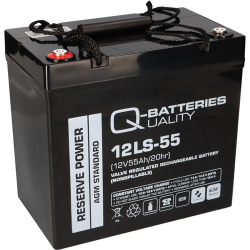 Q-Batteries 12LS-55 / 12V - 55Ah Blei Akku Standard-Typ AGM VRLA 10 Jahres Typ Q-Batteries 12LS-55 / 12V - 55Ah Blei Akku Standard-Typ AGM VRLA 10 Jahres Typ