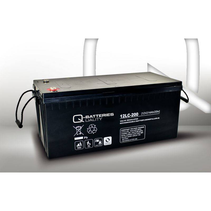 Q-Batteries 12LC-200 / 12V - 214Ah Blei Akku Zyklentyp AGM - Deep Cycle VRLA