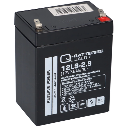 Q-Batteries 12LS-2.9 12V 2,9Ah Blei-Vlies Akku / AGM VRLA Q-Batteries 12LS-2.9 12V 2,9Ah Blei-Vlies Akku / AGM VRLA