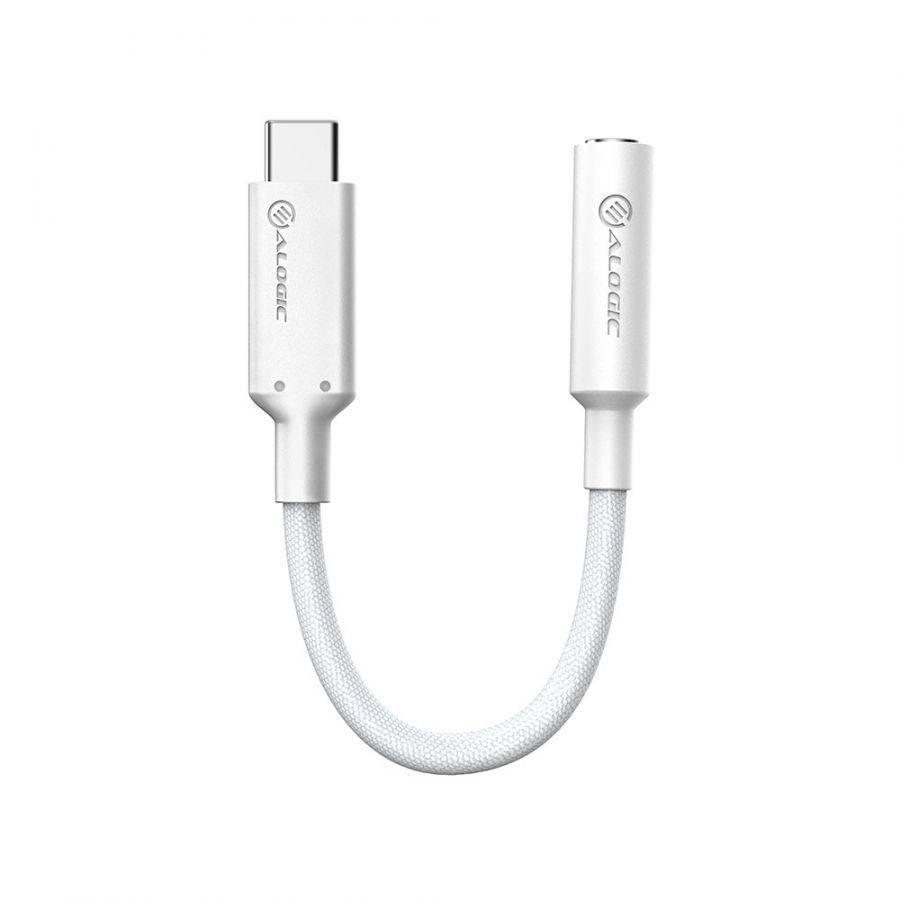 Alogic USB Adapter USB-C -> 3,5mm Audio 0,1m weiß / Konverter USB