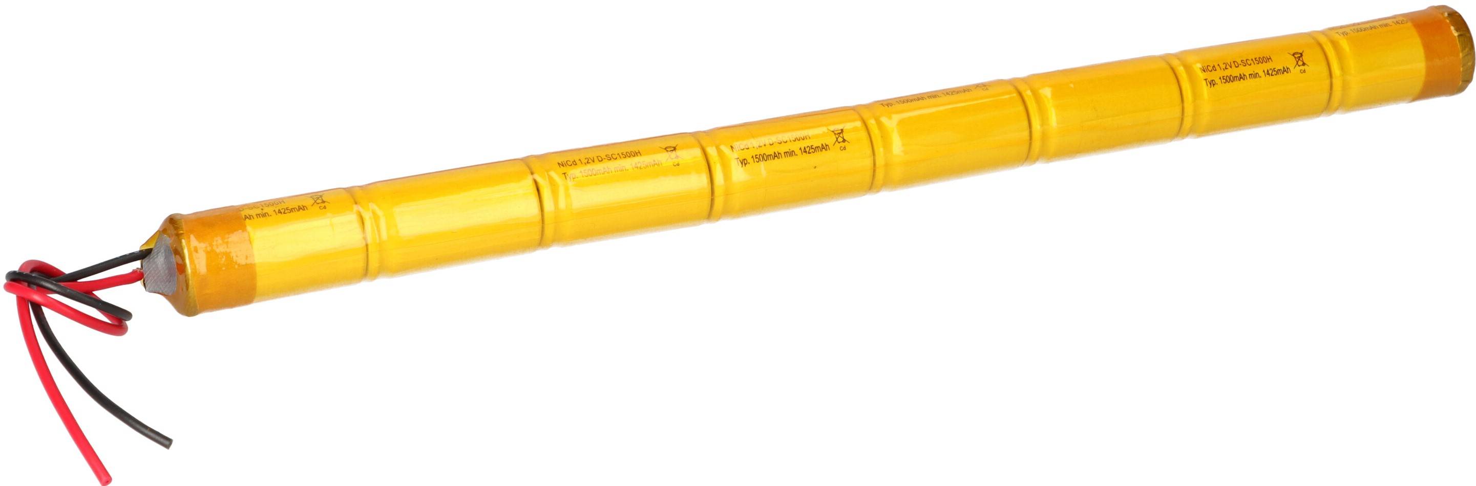 Akkupack Notlicht Notbeleuchtung 9,6V 1500mAh - L1x8 Hochtemperatur