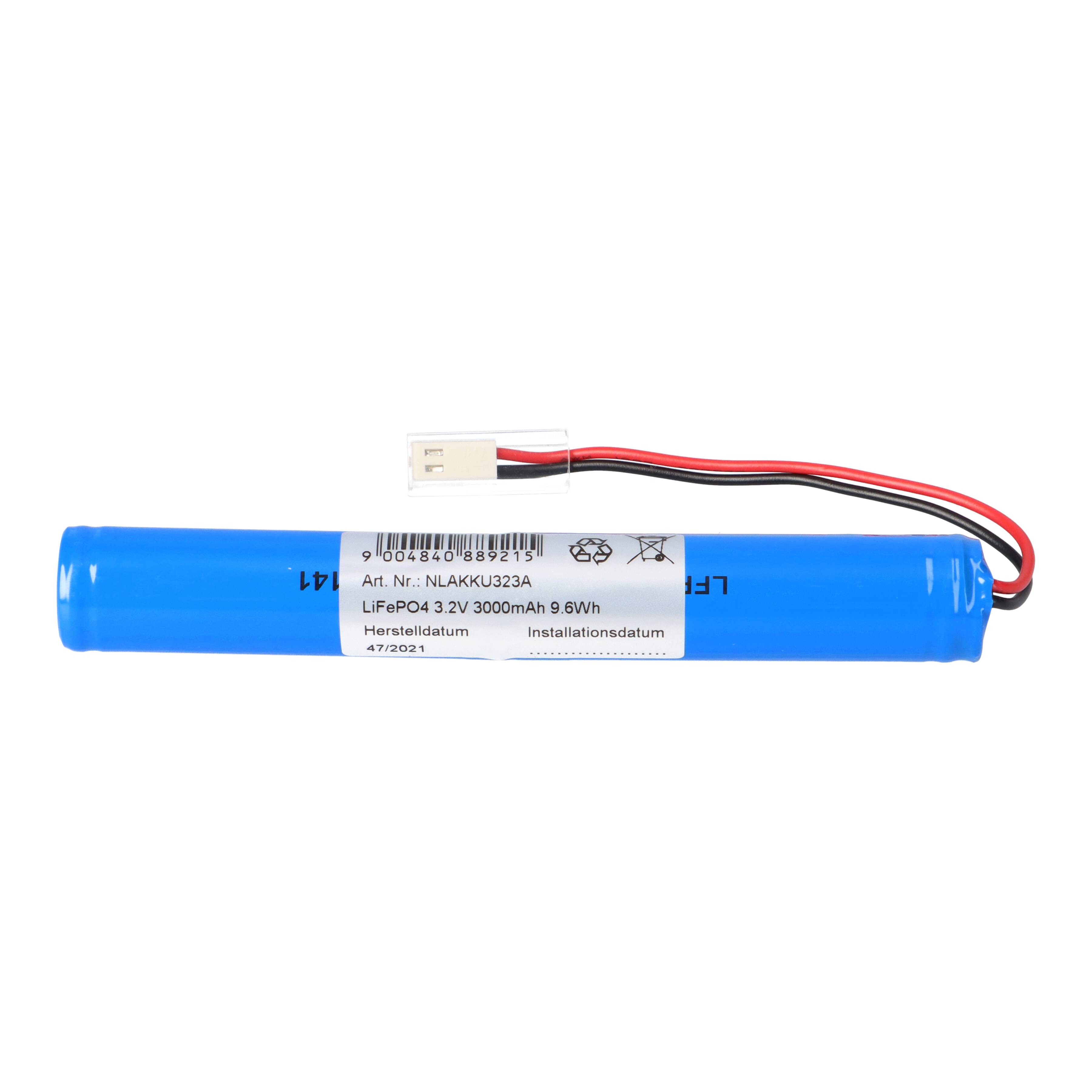 Akku für Notleuchten LiFePO4 3,2V 3Ah passend NLK8U023SC