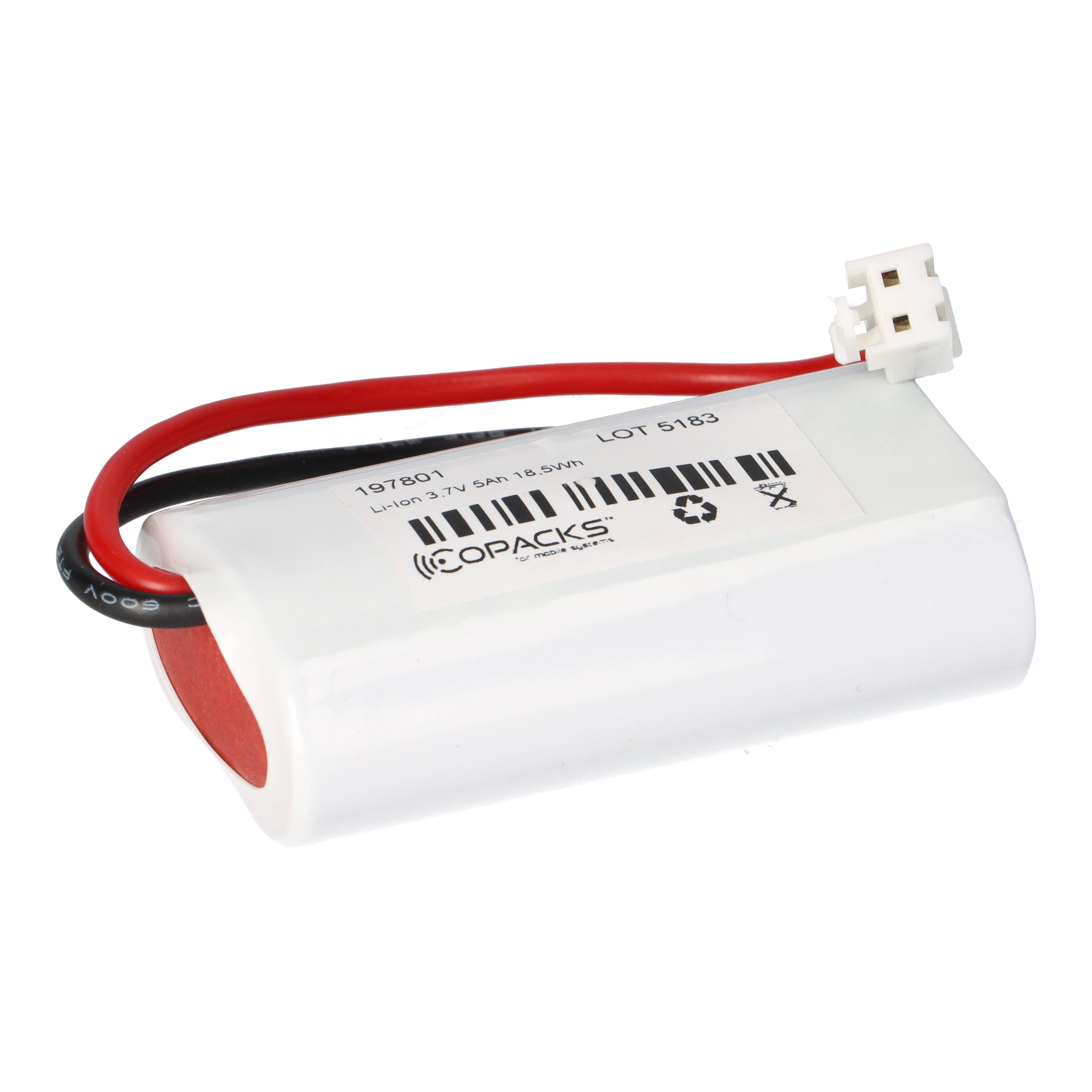 Li-Ion Notleuchten-Akku 3,7V 5,0Ah – passend für CEAG 40071353667