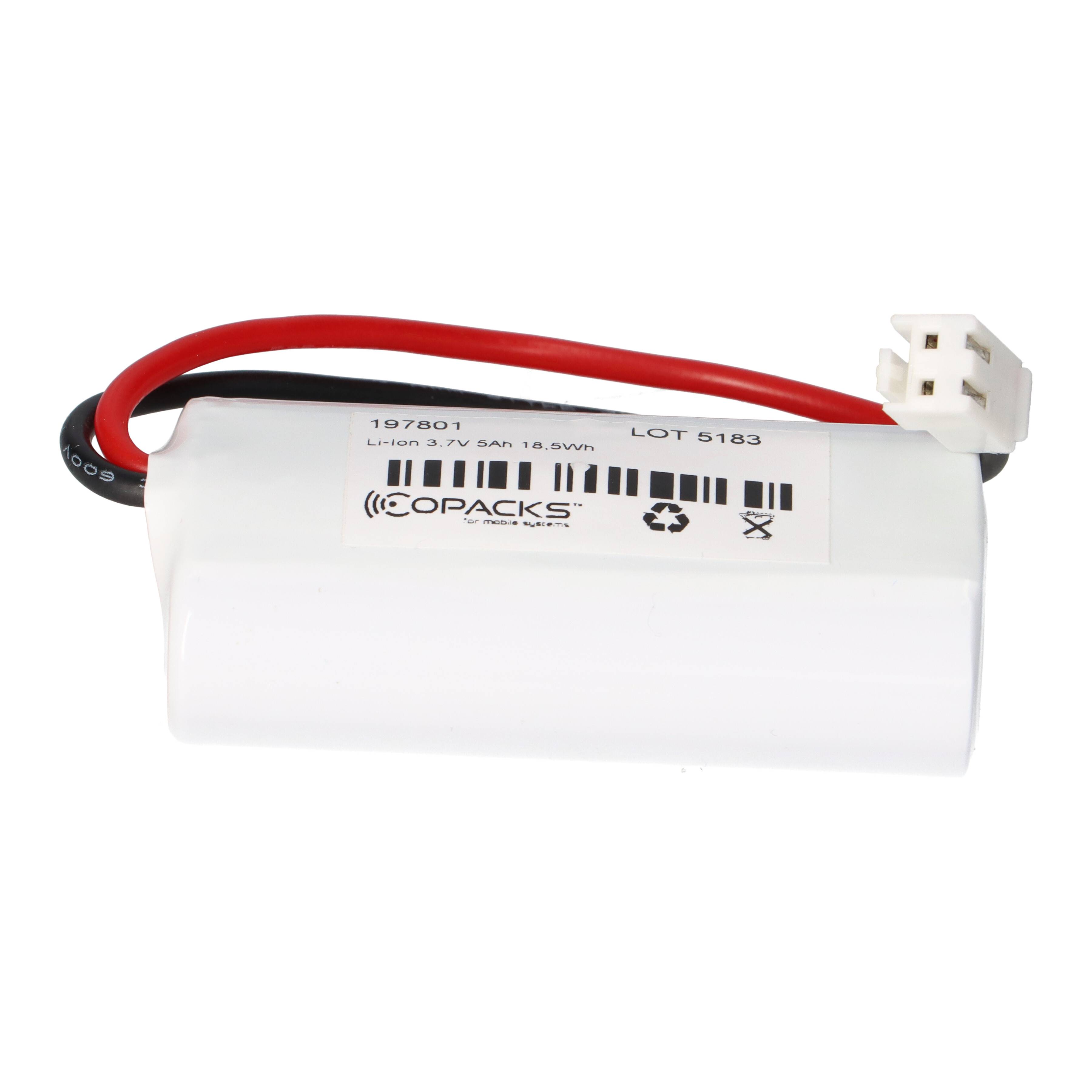 Li-Ion Notleuchten-Akku 3,7V 5,0Ah – passend für CEAG 40071353667
