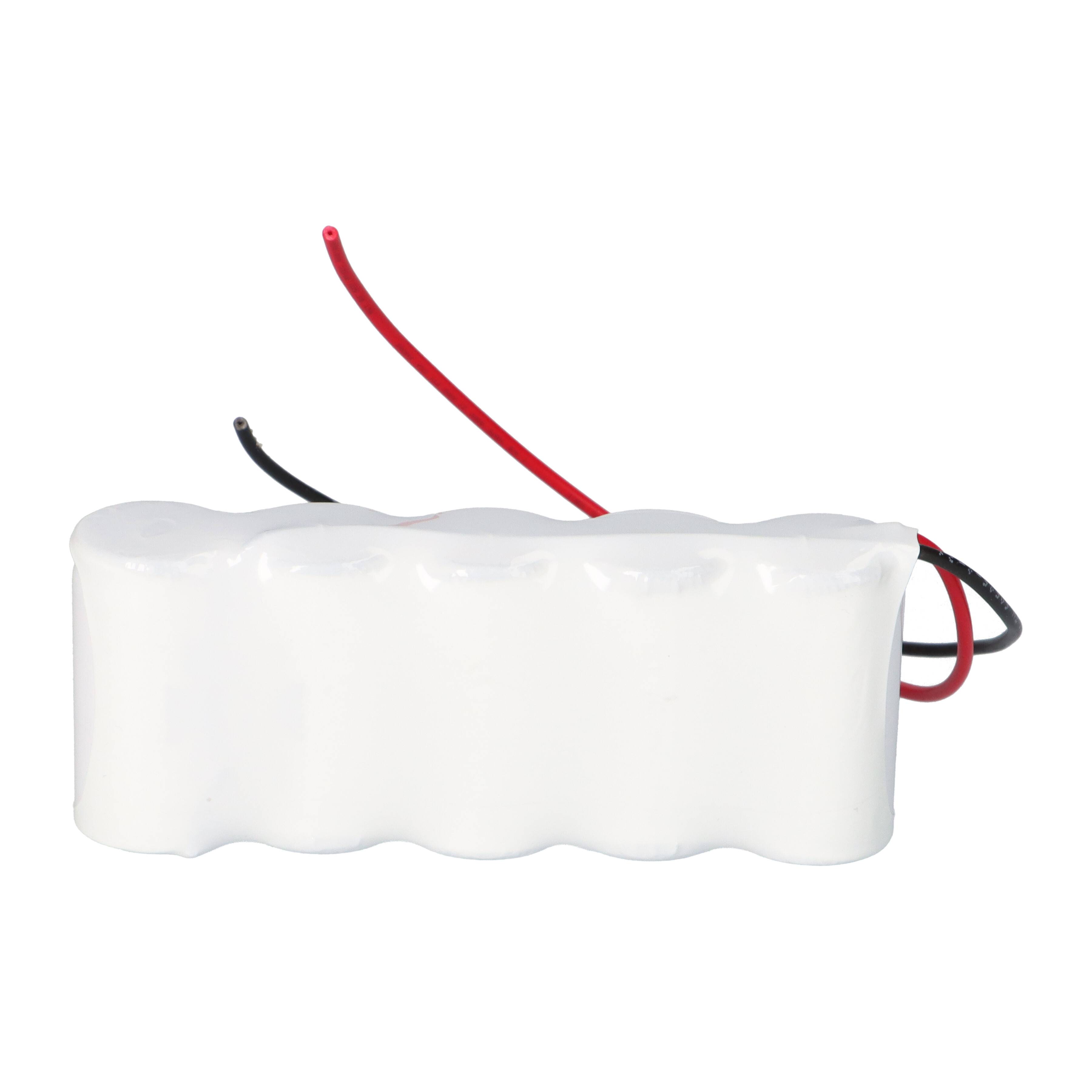 Akkupack 6V 2500 mAh C NiCd Notleuchten HT 20cm Kabel F51NICD2500
