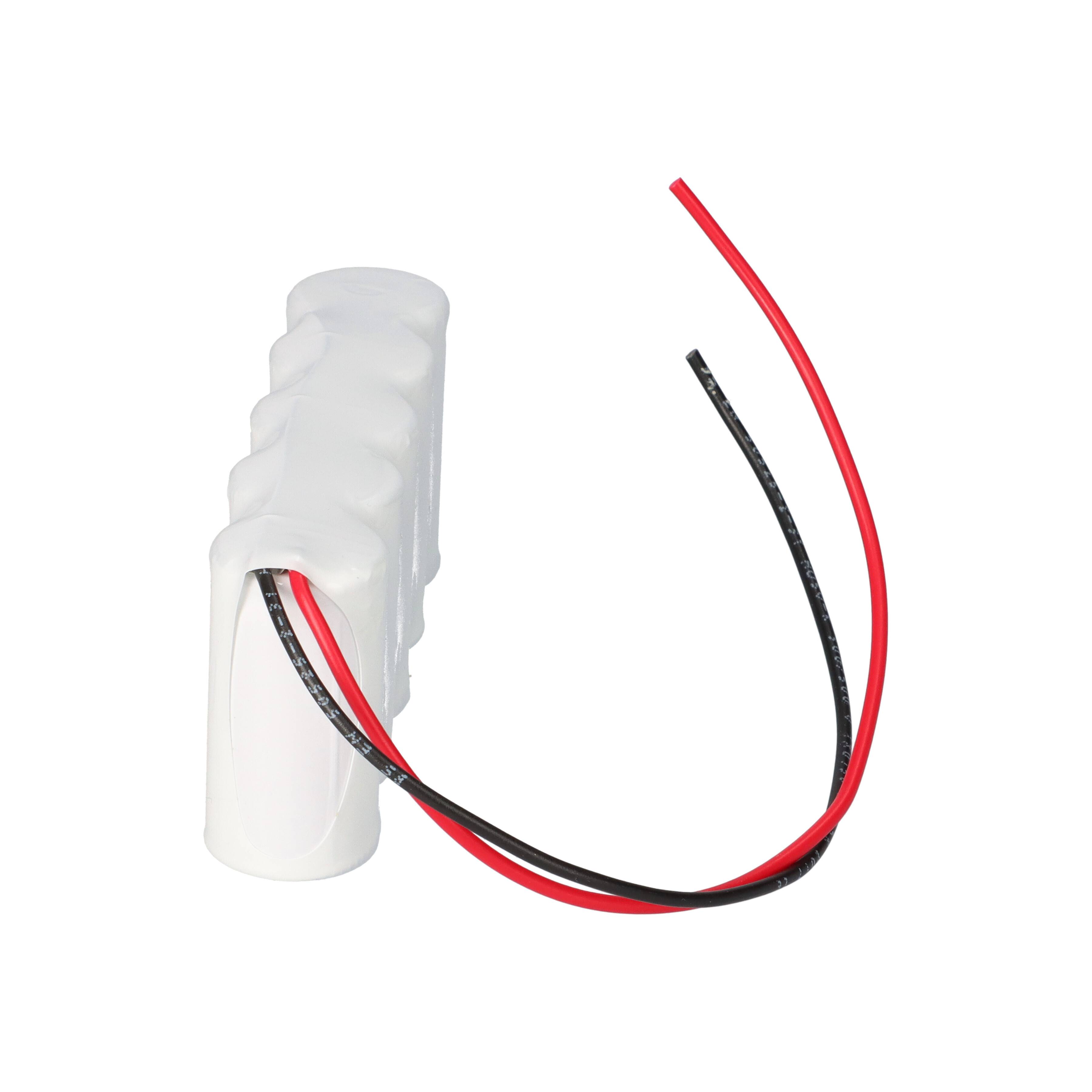 Akkupack 6V 2500 mAh C NiCd Notleuchten HT 20cm Kabel F51NICD2500