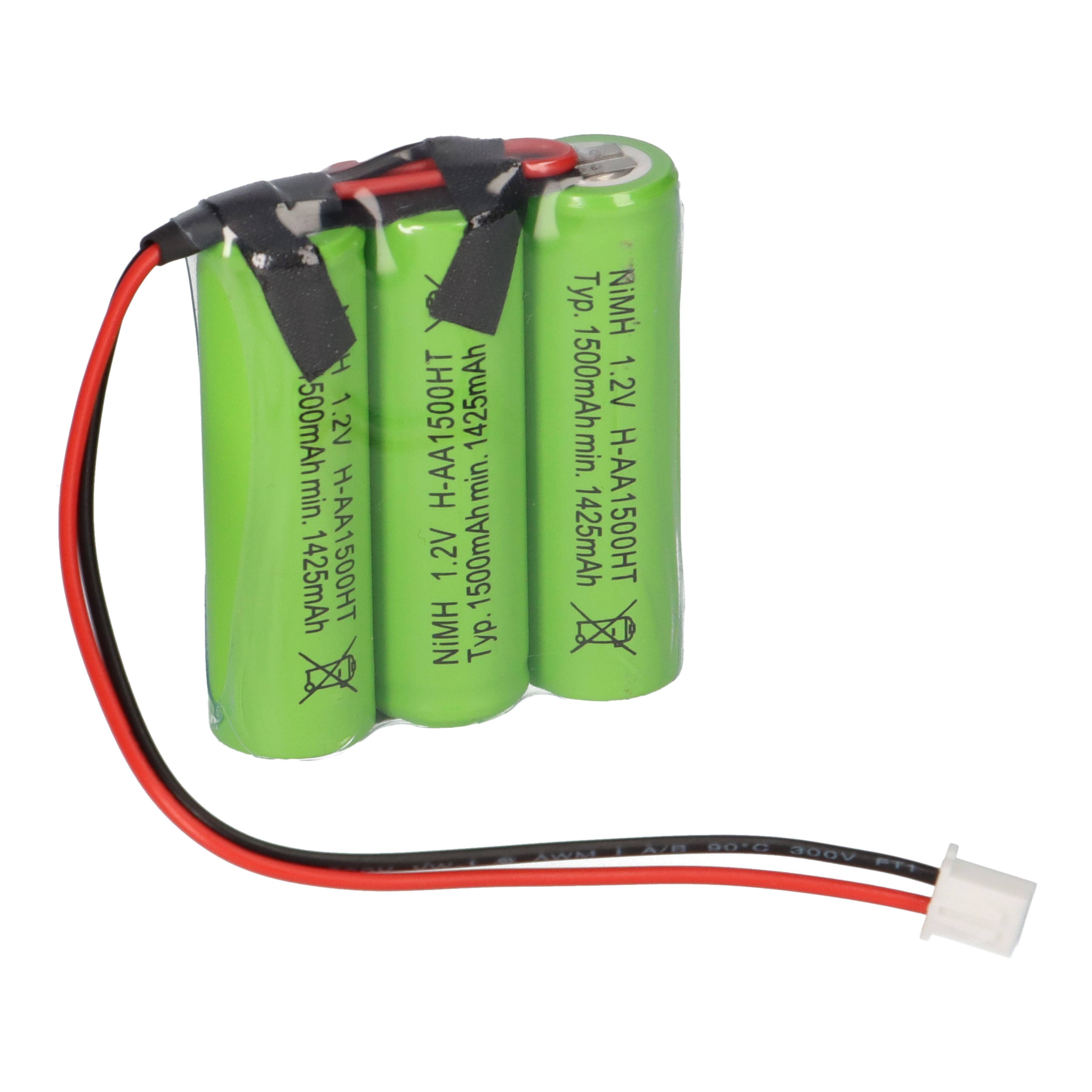 Akku für Notleuchten 3,6V 1500mAh F1x3 (Reihe) AA Ni-MH
