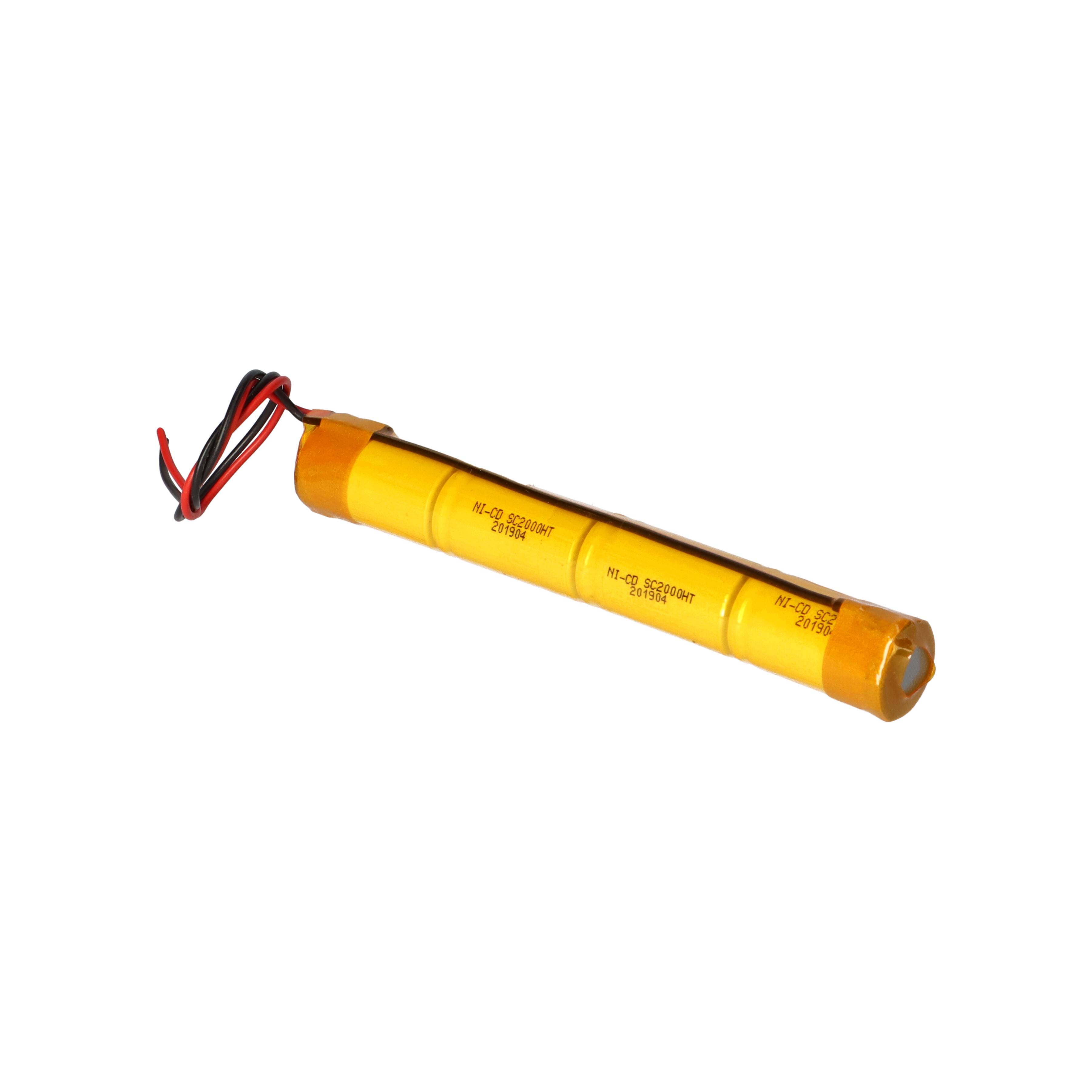 Akkupack für Notleuchten 4,8V NiCd 2000mAh L1x4