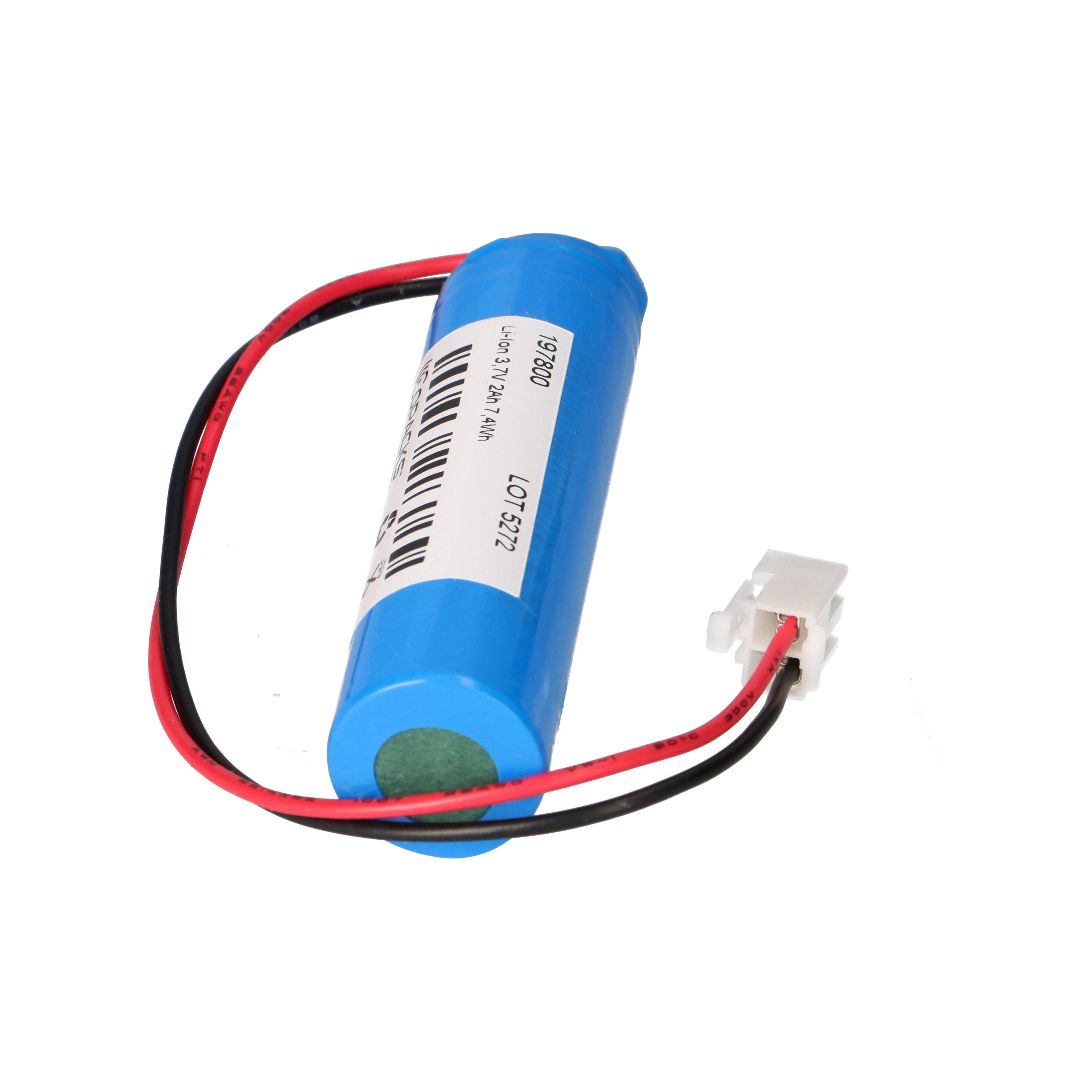 Li-Ion Notleuchten-Akku 3,7V 2,0Ah – passend für CEAG 40071353666 / 40071353398